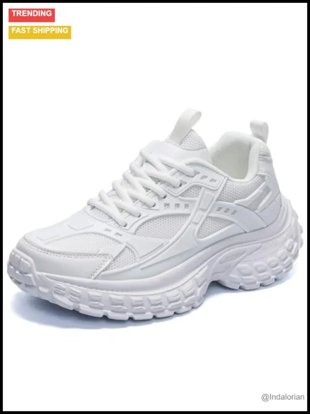 Chunky Dad Sneakers Men Platform Casual Lace-up Mesh Lightweight